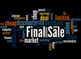 Final sale word cloud concept 3