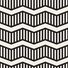 Vector seamless zigzag line pattern. Abstract stylish geometric background. Repeating lattice background