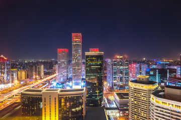 panoramic cityscape in beijing