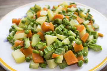 minestrone of variety of vegetables