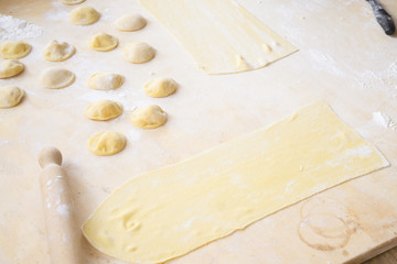 preparation at home of the tortellini