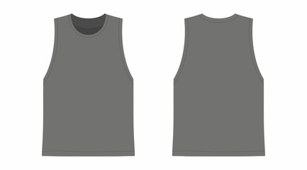  Front and back views of men's black t-shirt on white background