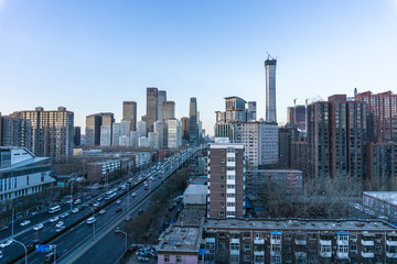 panoramic cityscape in beijing