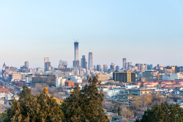 Fototapeta na wymiar panoramic cityscape in beijing