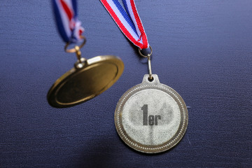 Gold medal and Tricolor ribbon