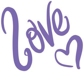 Hand Written Heart Love Shapes Vector Illustration