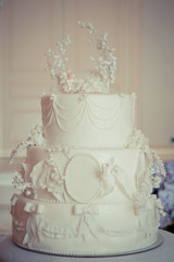 Beautiful white wedding cake