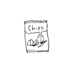 pack of chips vector draw