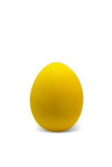 yellow easter egg isolated on white background, for your holiday design