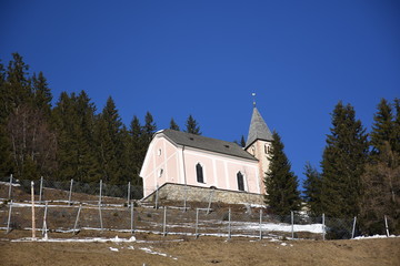 Untertilliach, Filialkirche, Pfarrkirche, Katholisch, Lienz, Osttirol, Tiroler Gailtal, Winter,...