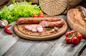 Selection of different types of salami