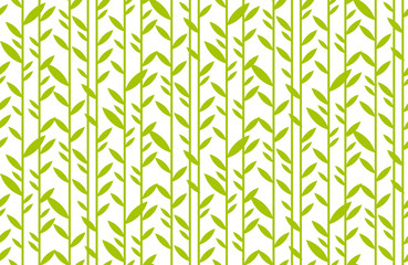 green leaf geometric vintage seamless pattern.