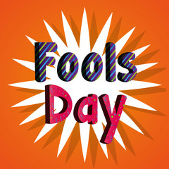 fools day poster typographic text vector illustration