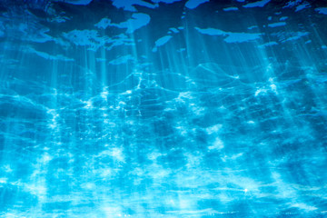 Underwater blue background in sea with soft light