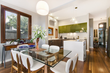 Modern gourmet kitchen interior