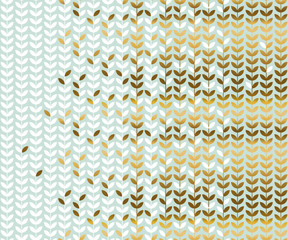 Elegant gold and pale green leaf seamless pattern. simple luxury style stock vector illustration. for background, wrapping paper, fabric.