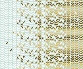 Elegant gold and pale green leaf seamless pattern. simple luxury style stock vector illustration. for background, wrapping paper, fabric.