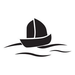 sailing boat icon- vector illustration