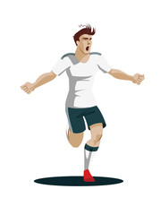 2698400 Soccer player rejoices in victory.