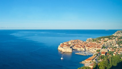 Fototapeta premium Overview of the Old Town at Dubrovnik, Croatia