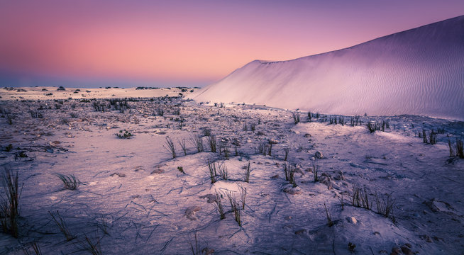 Sand dunes at sunset, Lancelin, Western Australia, Australia