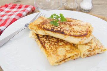 crêpes au jambon