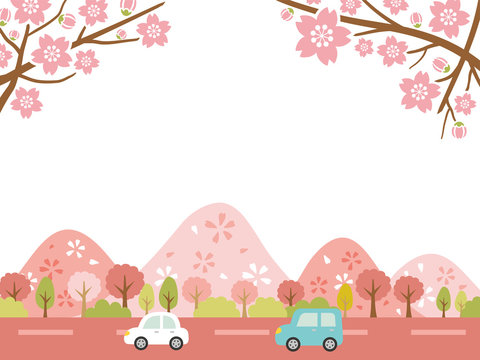 春の行楽　ドライブ
