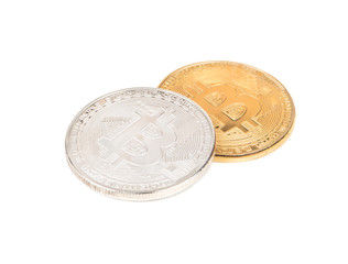 Gold and silver coin bitcoin