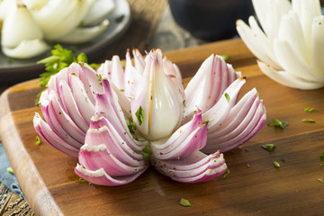 Baked Organic Onion Lotus Flower
