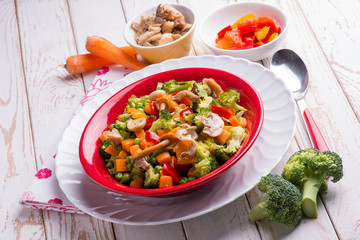 mixed boiled vegetable salad