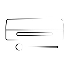 Isolated wood block outline. Musical instrument