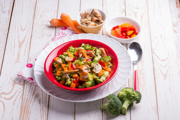 mixed boiled vegetable salad