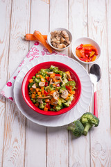 mixed boiled vegetable salad
