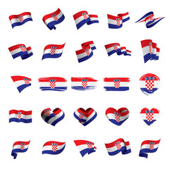 Croatia flag, vector illustration