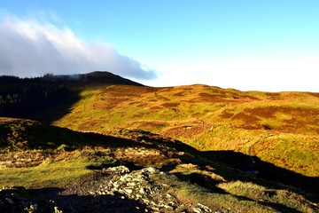 Shadows and low clouds over Lord's Seat