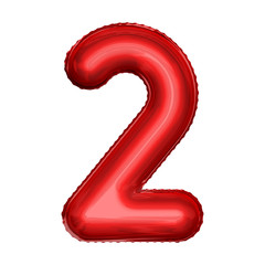 Cartoon foil balloon symbol. Realistic 3d illustration. Birthday party, children party, kindergarten event and celebration.