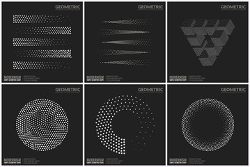  Universal Halftone Geometric Shapes For Design
