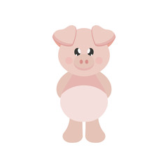 Obraz na płótnie Canvas cartoon pig