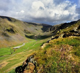 Fototapeta premium Shadows on the Longsleddale valley