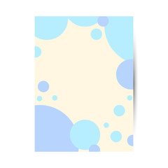 Cover for a book, notebook or diary in the style of abstraction from circles in soft colors of blue.,vector