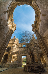 Monterano (Italy) - A ghost medieval town in the country of Lazio region, located in the province of Rome, perched on the summit plateau of the hill tuff.