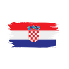 Croatia flag, vector illustration