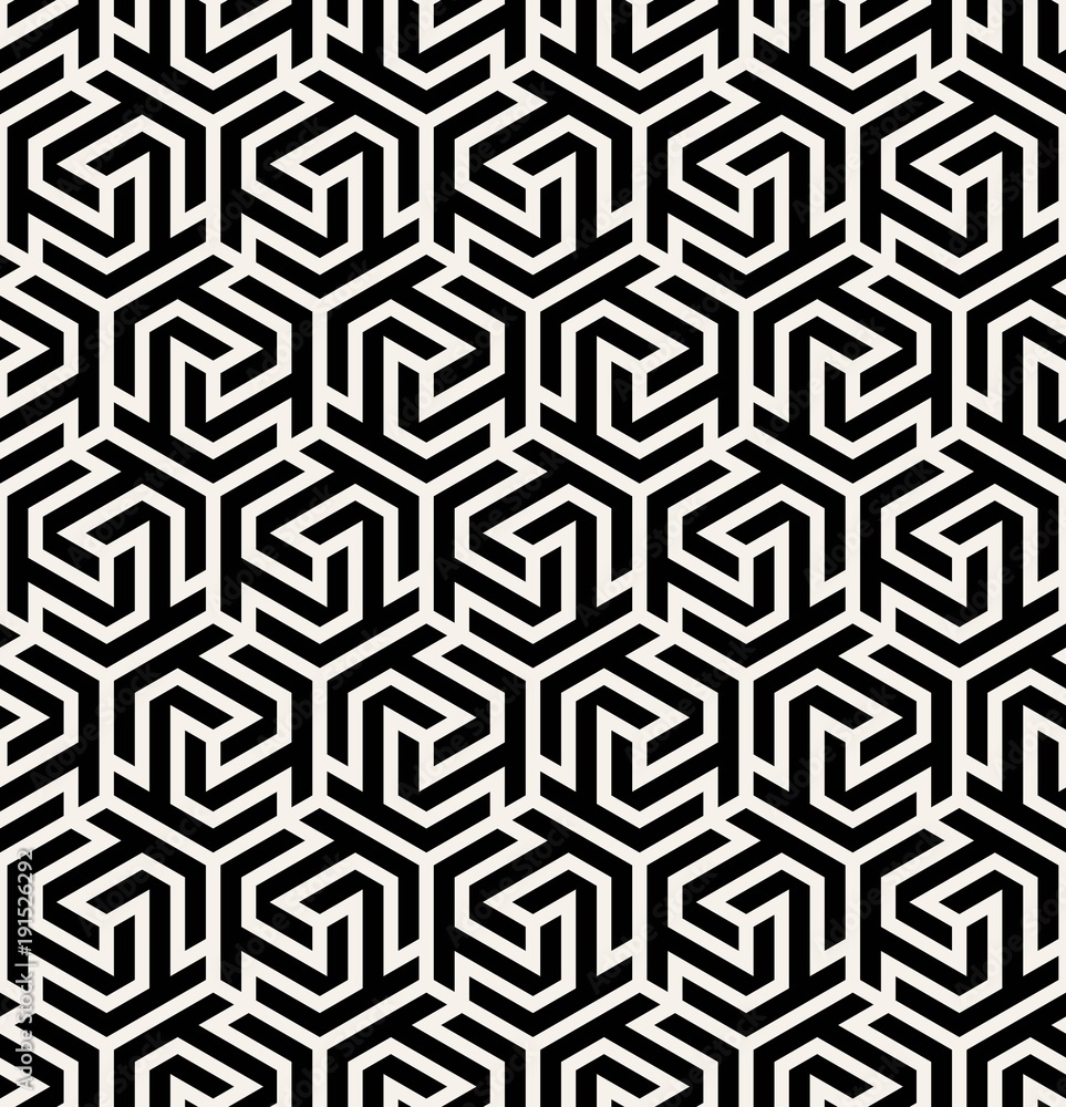 Wall mural vector seamless texture. modern geometric background. repeated pattern with hexagonal tiles.