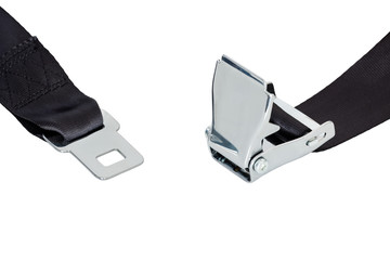 Unfastened airplane safety seatbelt
