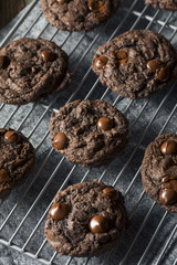 Homemade Dark Double Chocolate Chip Cookies