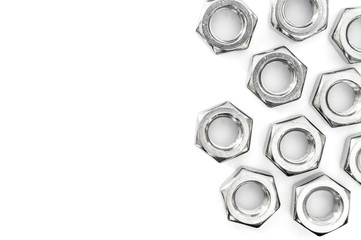 screws on white background