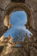 Obraz premium Monterano (Italy) - A ghost medieval town in the country of Lazio region, located in the province of Rome, perched on the summit plateau of the hill tuff.