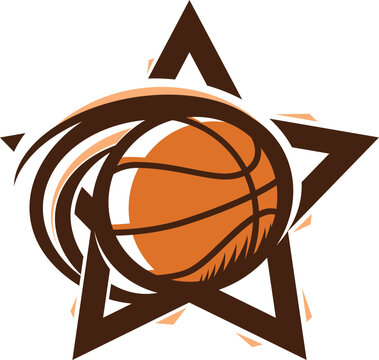 Basketball Star Sport Logo