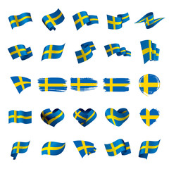 Sweden flag, vector illustration