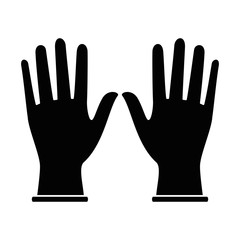 Surgical gloves isolated icon vector illustration design
